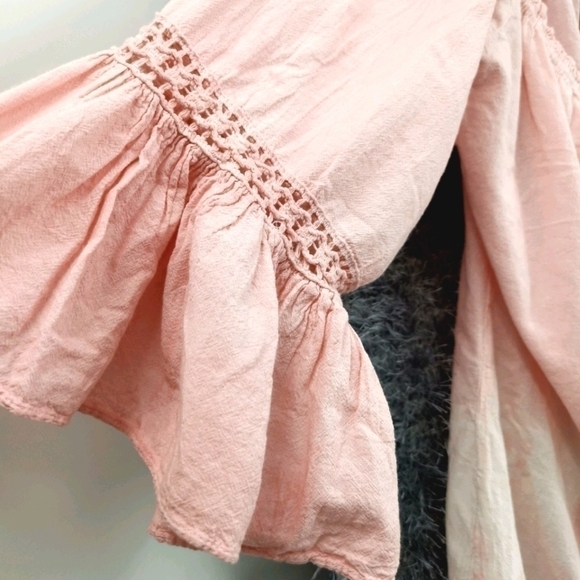 Mora Anthropologie Women's S Pink Ruffle Blouse - Picture 15 of 16